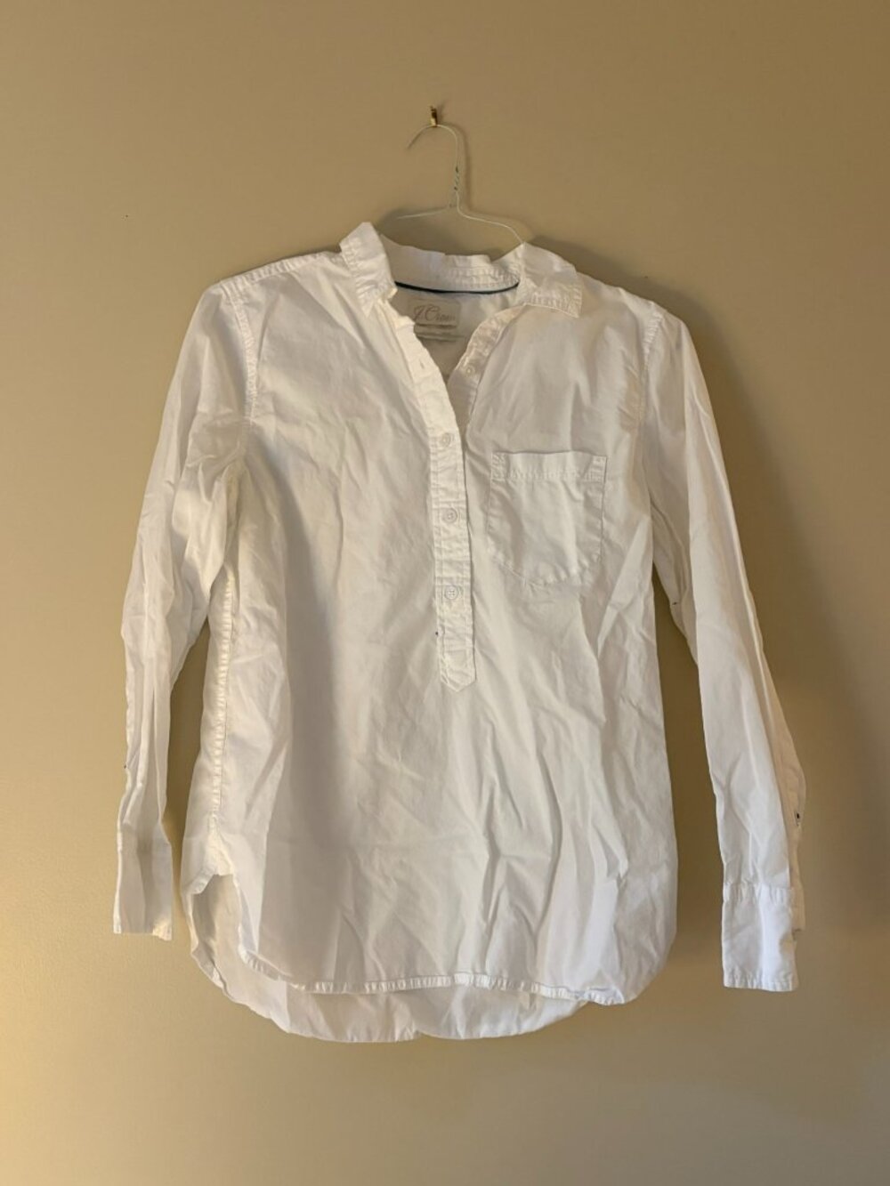 J Crew White Button Down Shirt